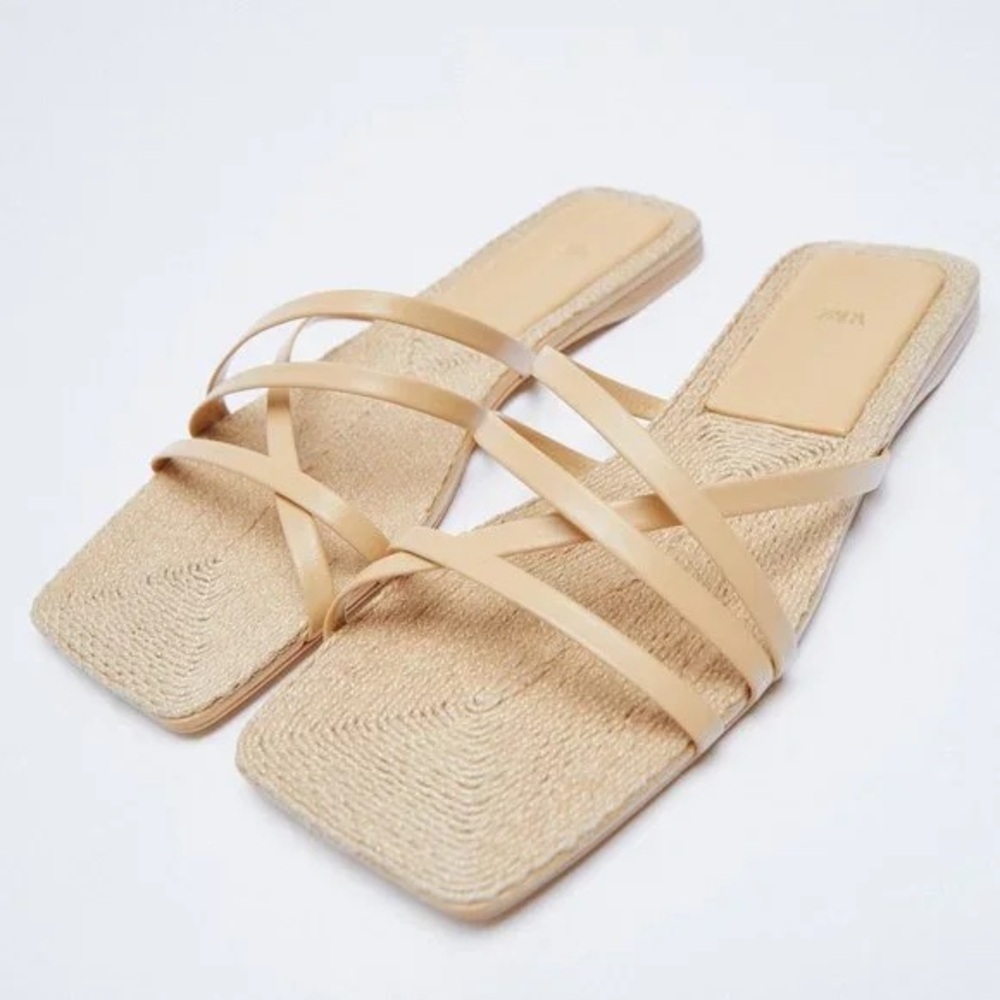 Zara Leather Strappy Sandals - Picture 4 of 5